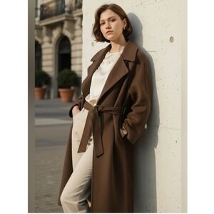 TheOpen Product Belted Classic Jacket Women's M Brown Quiet Luxury